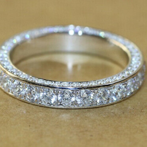 Jewelry - NEW 925 Sterling silver Diamond band Ring